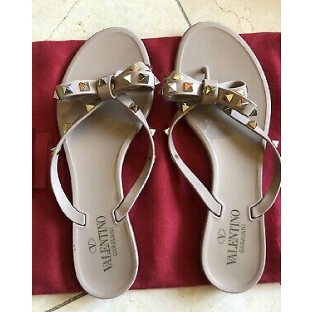 Valentino rockstud PVC Flip Flops, size 40 (10 US)